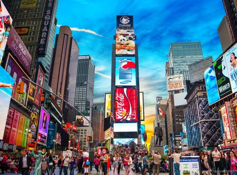 Times Square als stop op de Midtown tour met SUMMIT One Vanderbilt toegang