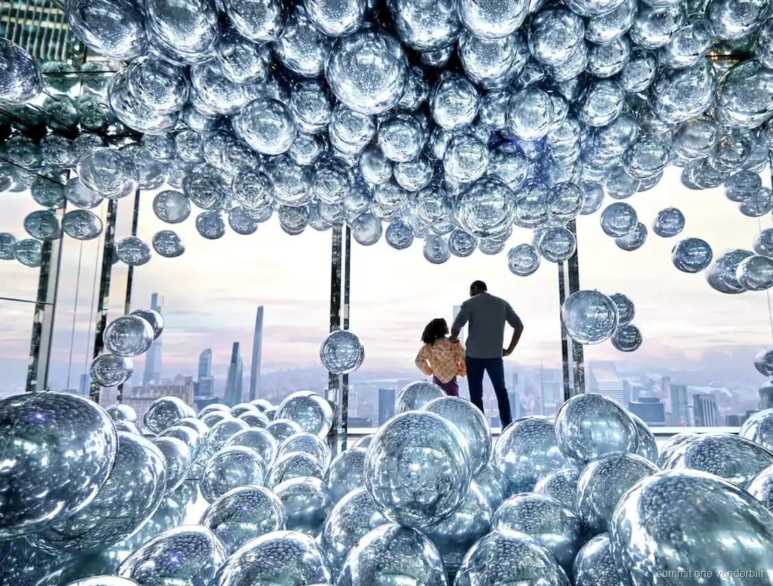 Glass floor experience at SUMMIT One Vanderbilt observation deck
